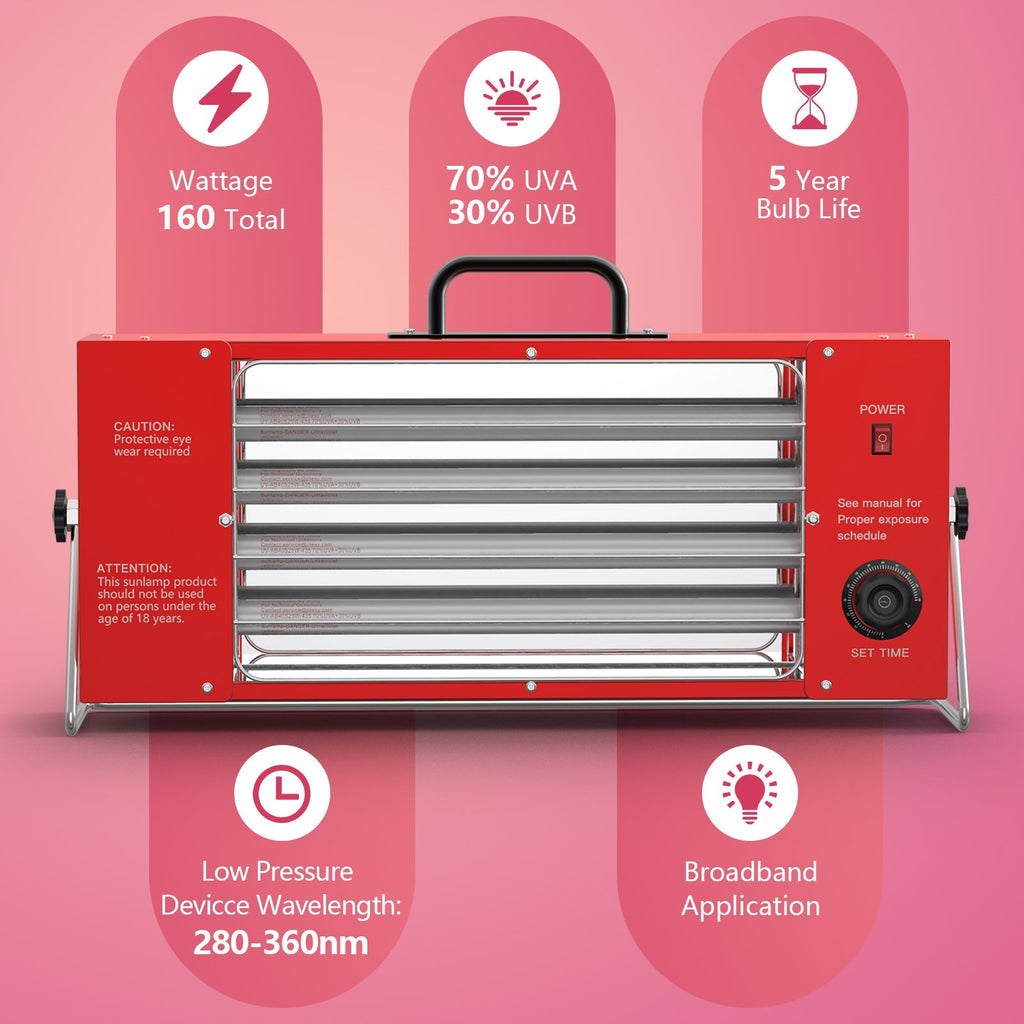 Lampe de bronzage solaire - Bronzage uniforme et éclat naturel pour une peau lisse