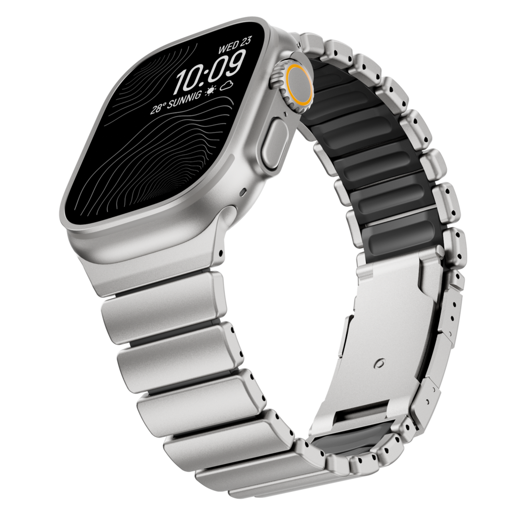 Curea GEMINI Titanium Band pentru Apple Watch Ultra — rezistentă la apă