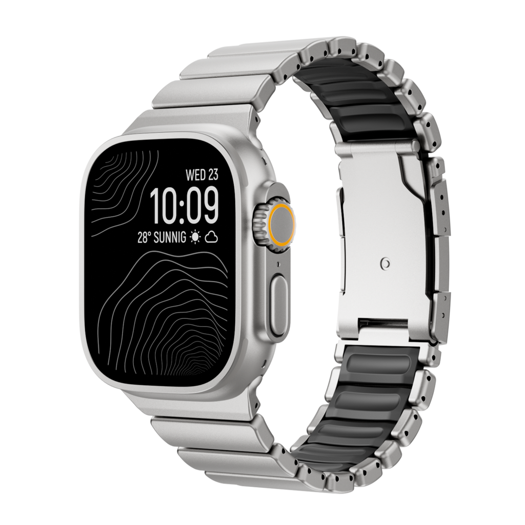 Curea GEMINI Titanium Band pentru Apple Watch Ultra — rezistentă la apă