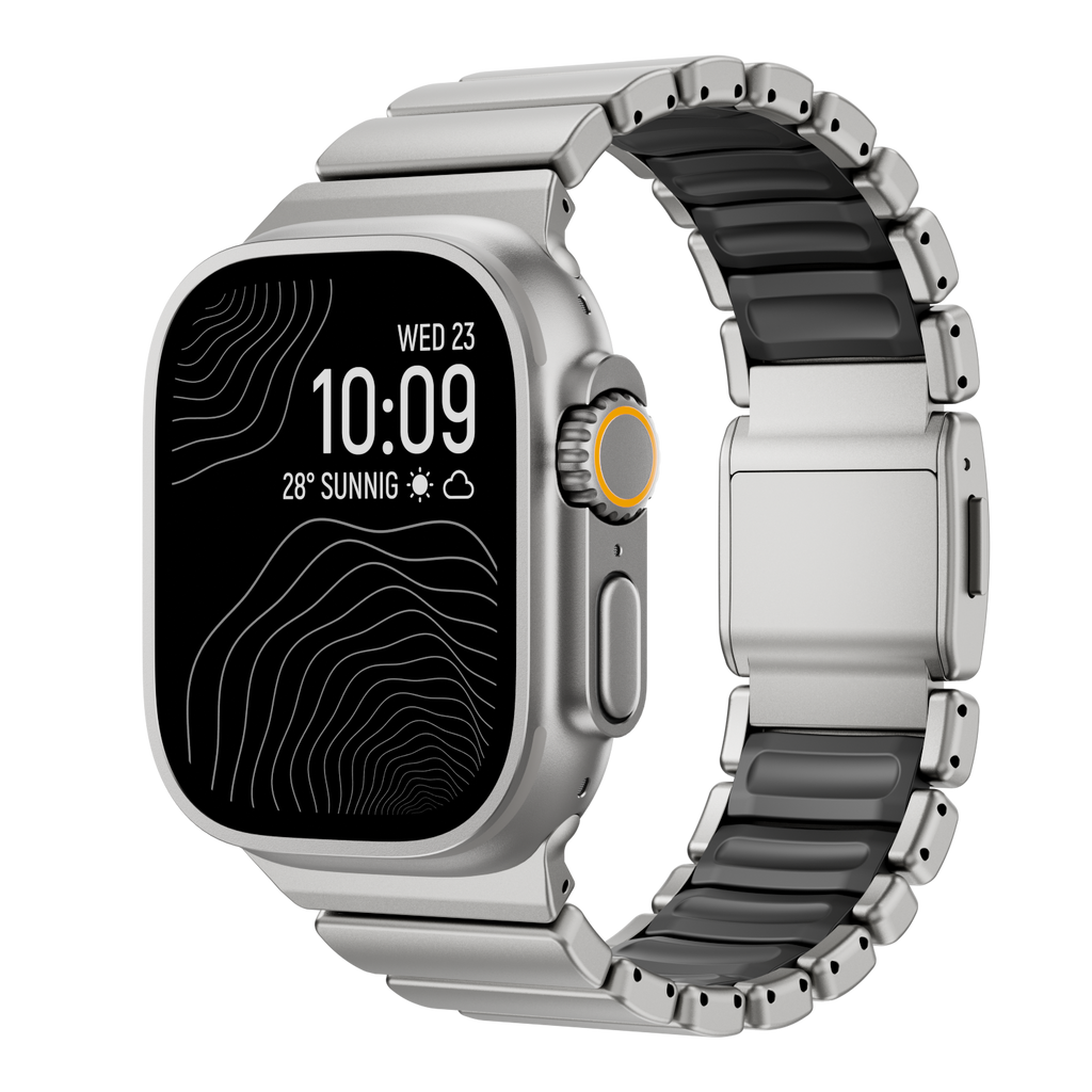 GEMINI Titanium Band Pro - Robust Apple Watch-rem i länkmönster