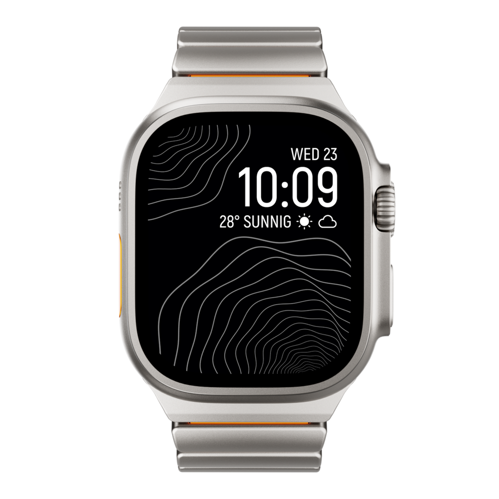 Curea GEMINI Titanium Band pentru Apple Watch Ultra — rezistentă la apă