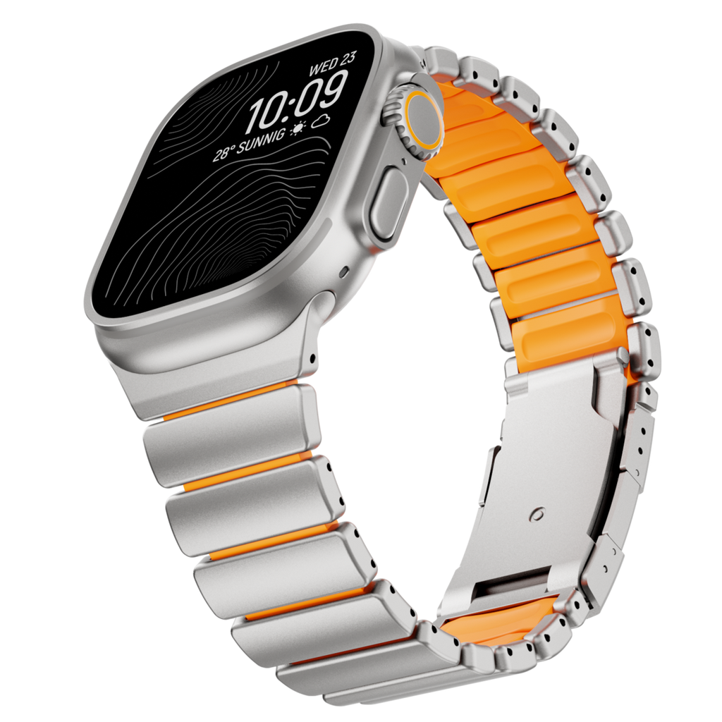 Curea GEMINI Titanium Band pentru Apple Watch Ultra — rezistentă la apă