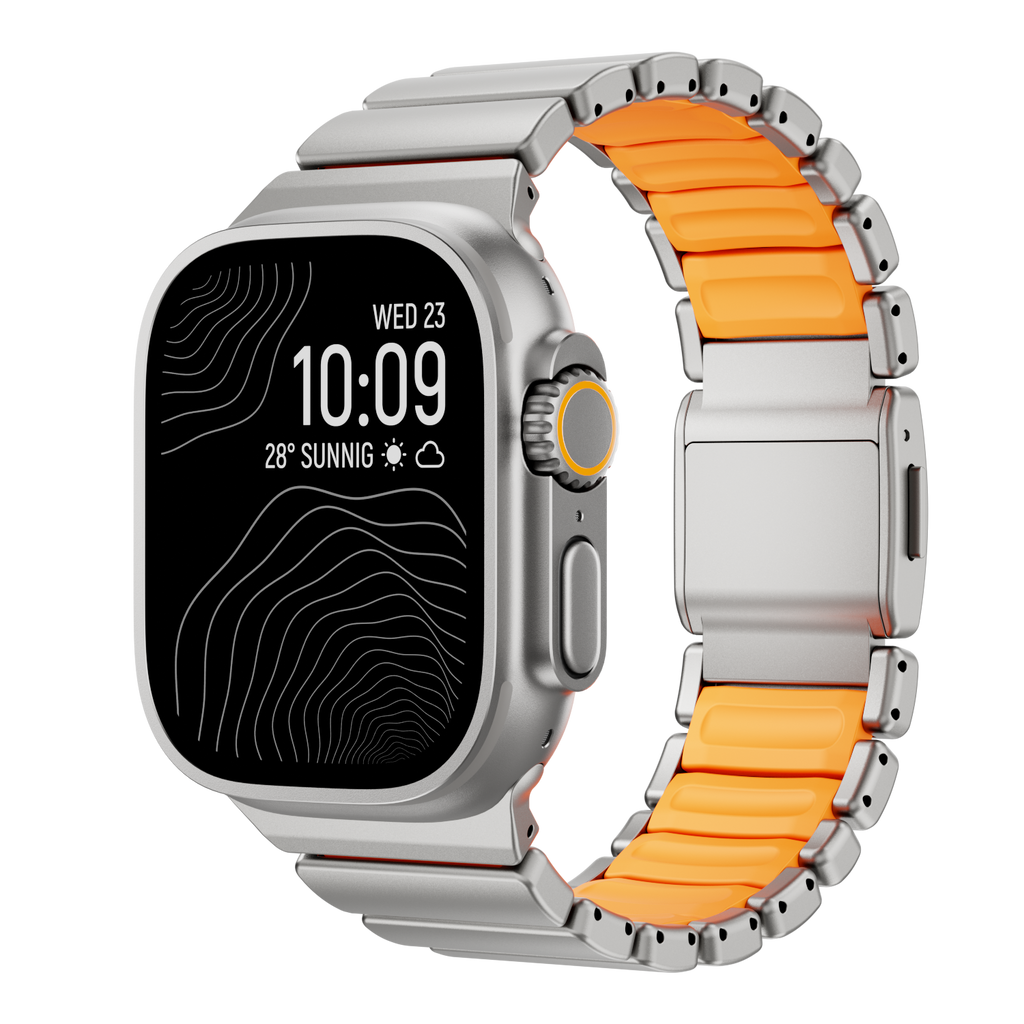 GEMINI Titanium Band Pro - Robust Apple Watch-rem i länkmönster