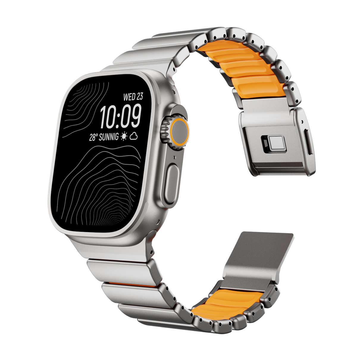 GEMINI Titanium Band Pro - Robust Apple Watch-rem i länkmönster