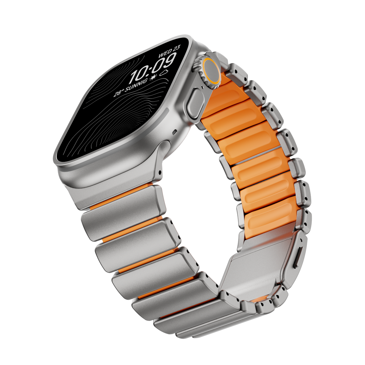 GEMINI Titanium Band Pro - Robust Apple Watch-rem i länkmönster