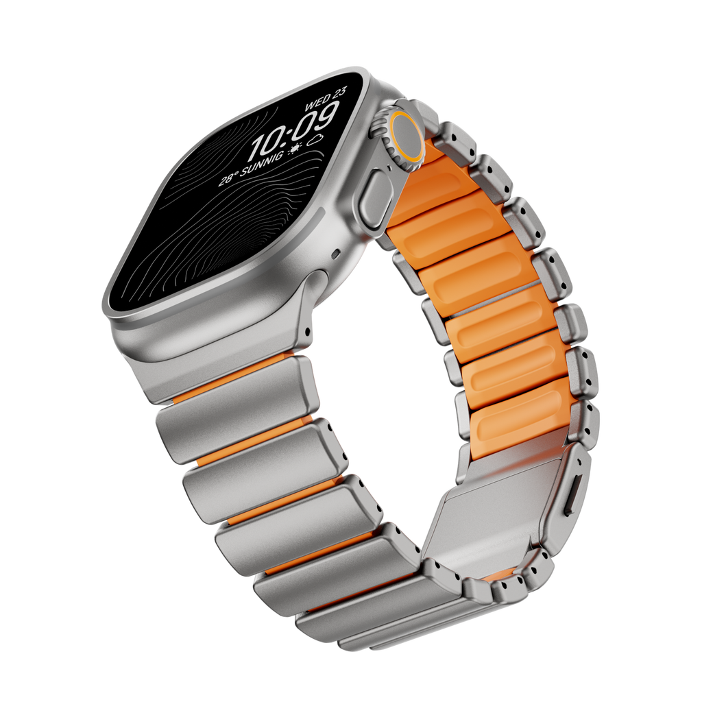 Correa de titanio Gemini Pro — Compatible con todos los modelos de Apple Watch