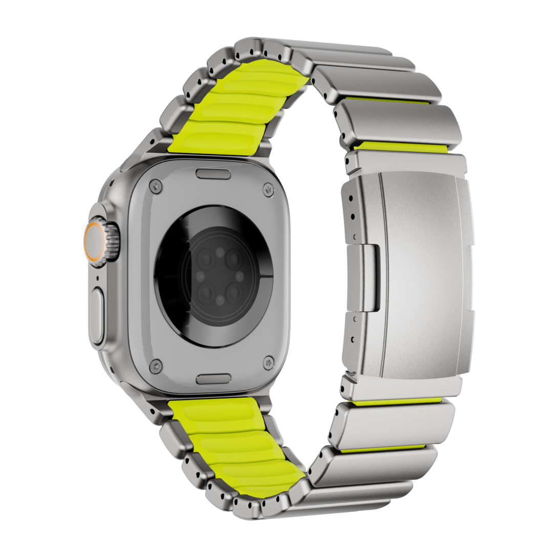 Curea GEMINI Titanium Band pentru Apple Watch Ultra — rezistentă la apă