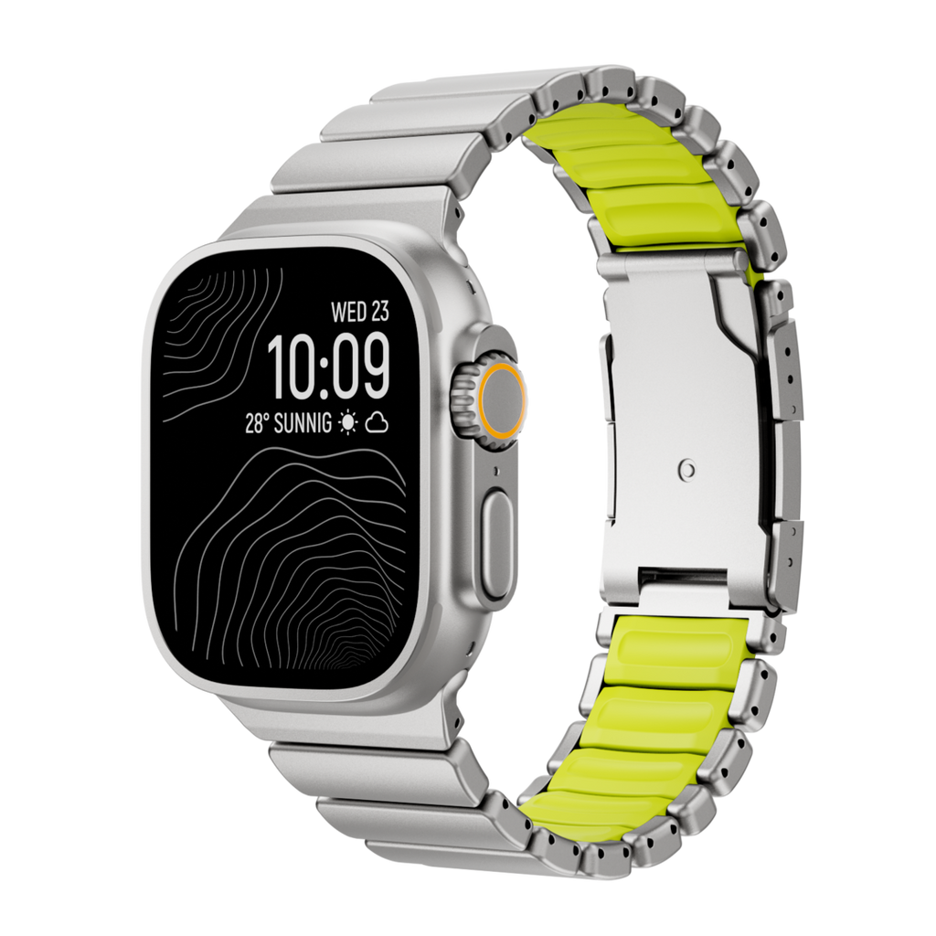 Curea GEMINI Titanium Band pentru Apple Watch Ultra — rezistentă la apă