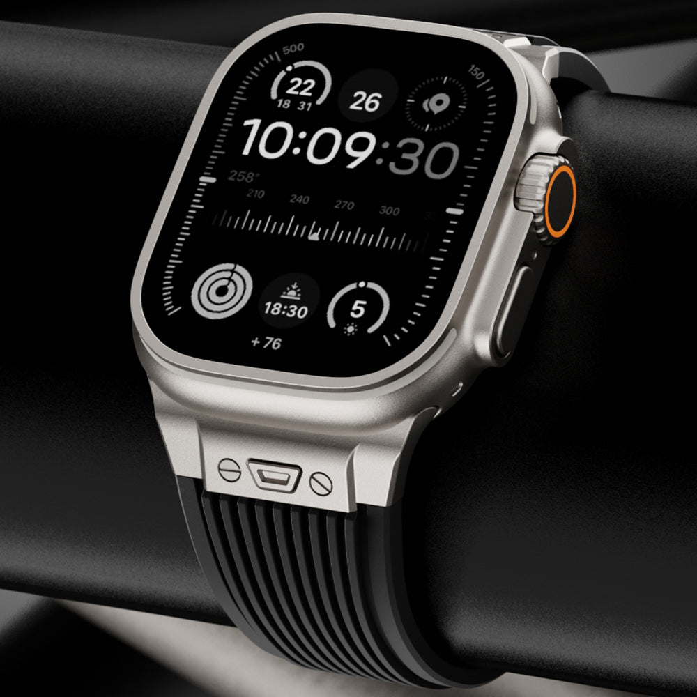AeroLine silikonrem til Apple Watch — ergonomisk bue, strømlinjeformet profil