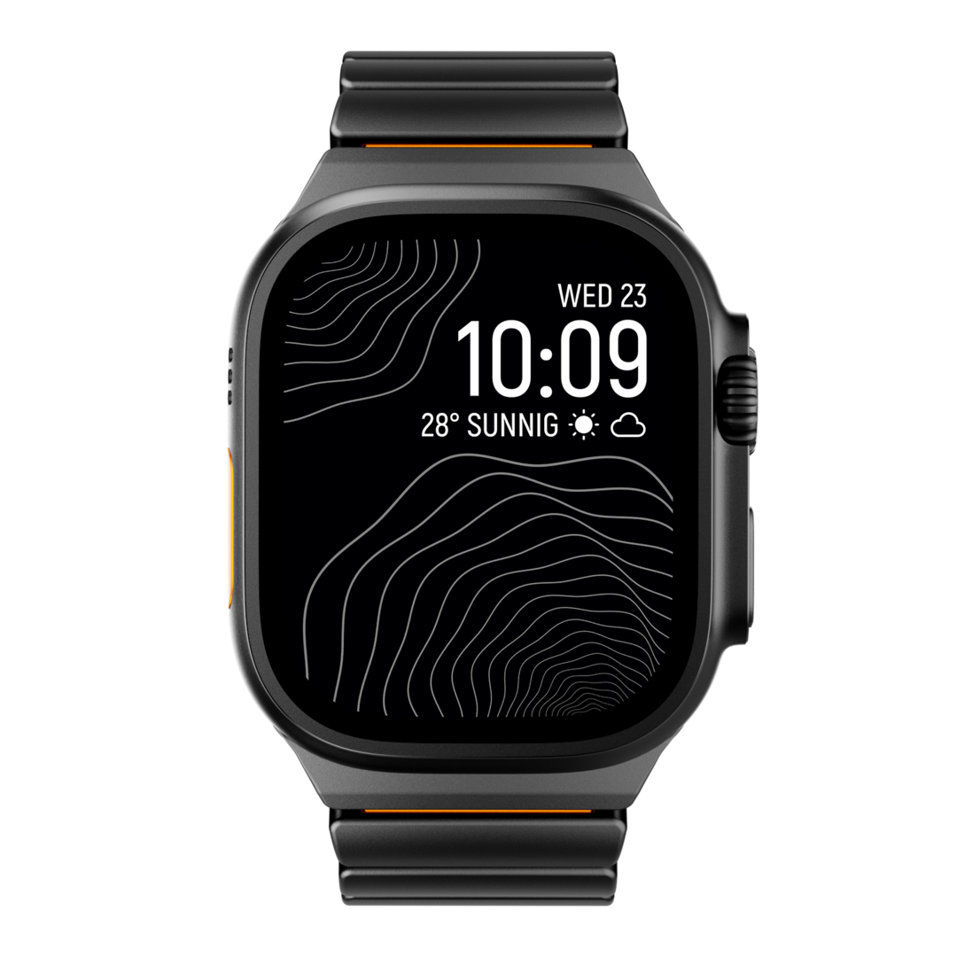 Curea GEMINI Titanium Band pentru Apple Watch Ultra — rezistentă la apă