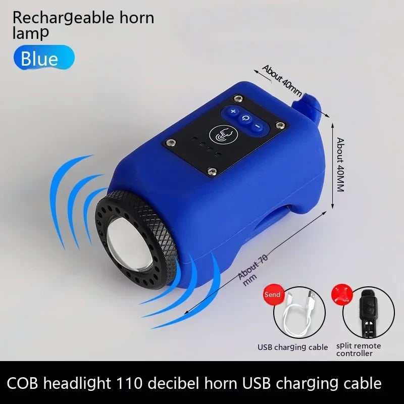 PulseBike USB Rechargeable Bike Light — Integrated Horn
