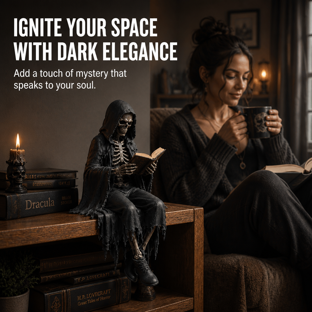 ObscuraSentinel | Ignite Your Space with Dark Elegance and Timeless Mystery | livraina