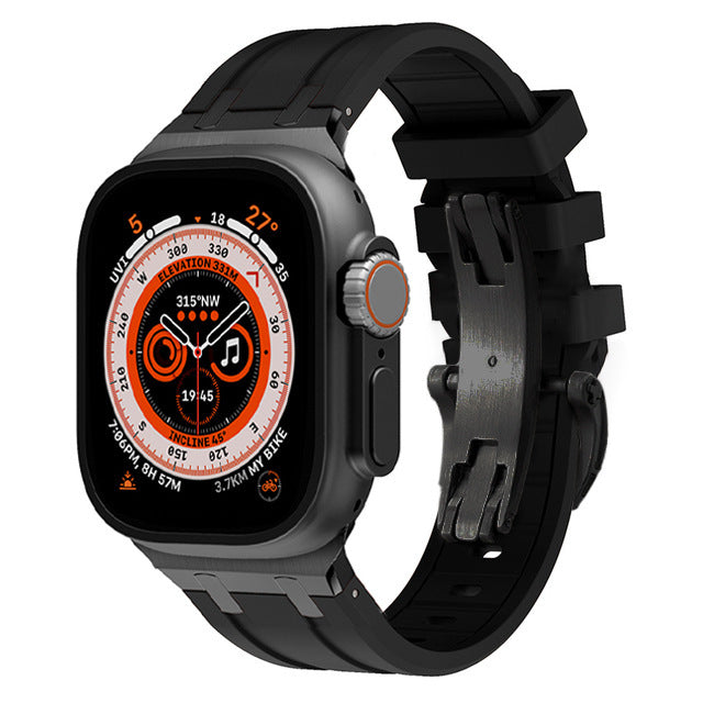 NovaLink tykk silikonrem til Apple Watch — titanadapter