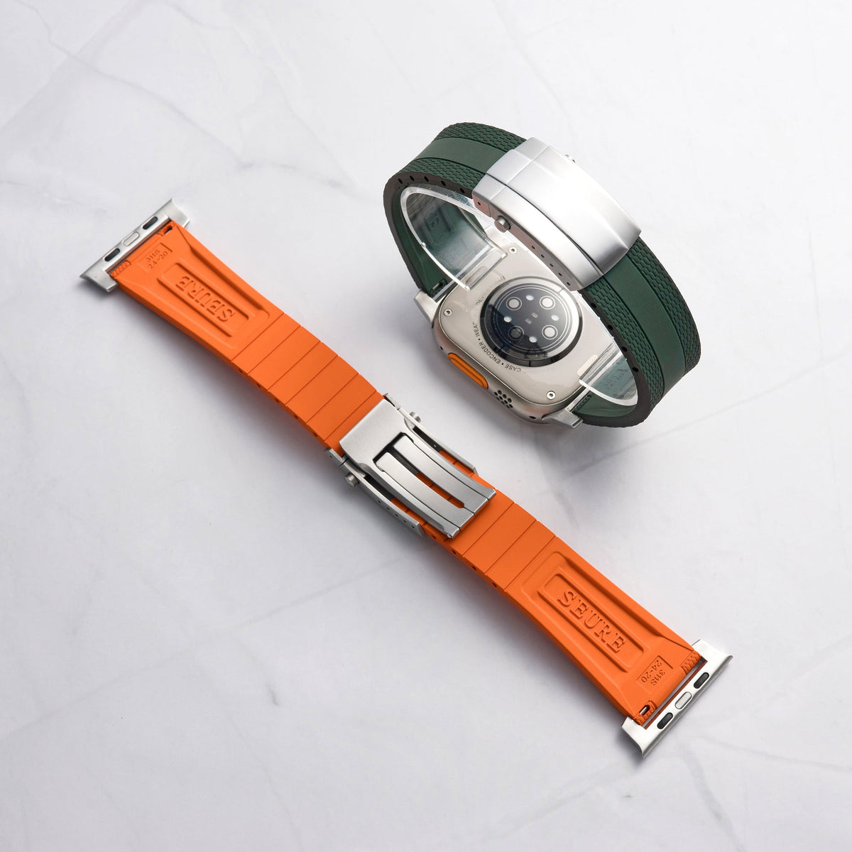 Cinturino Apple Watch Ocean Luxe — Chiusura pieghevole, tonalità marine