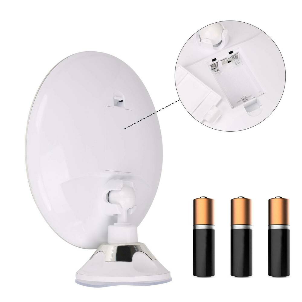 LED Magnifying Makeup Mirror — 10x Zoom, 360° Rotation