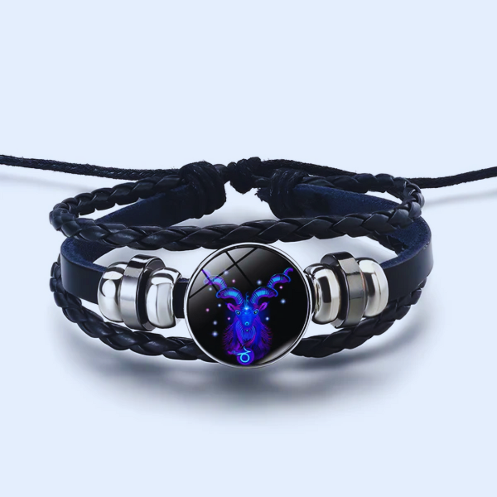 Brățară zodiacală reglabilă — Lungime de bază de 16 cm cu lanț de extensie de 5 cm