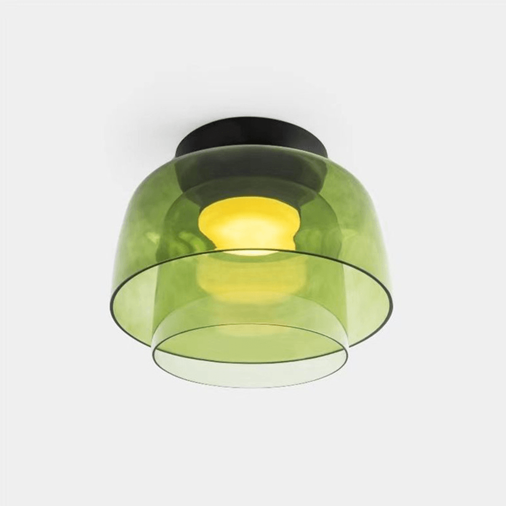 Taklampe i glass med skålform til stuen | livraina