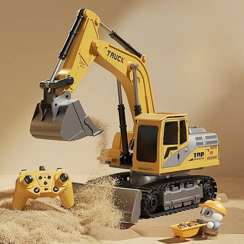 RoboExcavator radiografisch bestuurbare speelgoedgraafmachine — Legering, licht en geluid