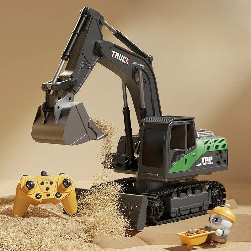 RoboExcavator radiografisch bestuurbare speelgoedgraafmachine — Legering, licht en geluid