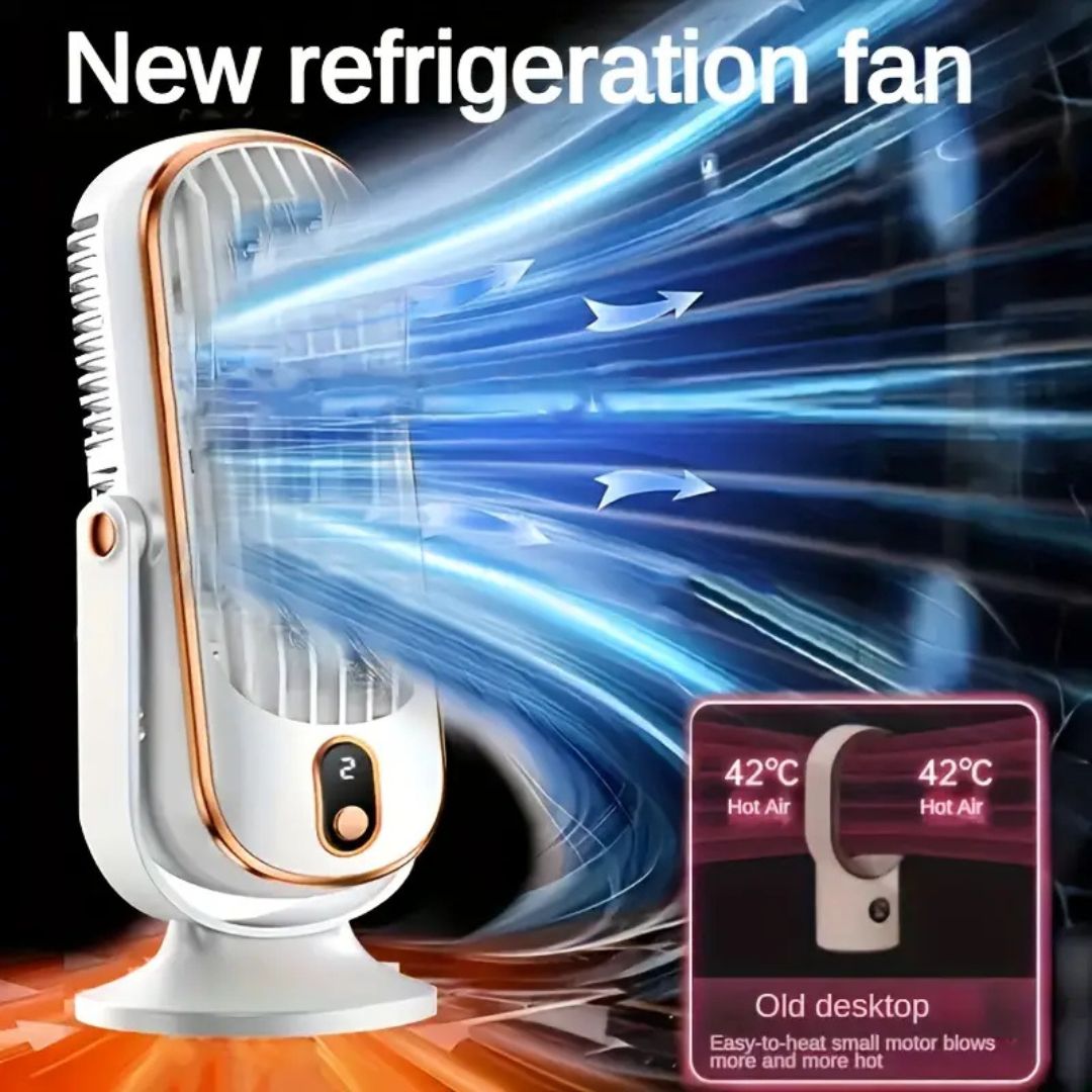مروحة مكتب LumaBreeze صغيرة وهادئة قابلة لإعادة الشحن عبر USB - تبريد هادئ ومدمج