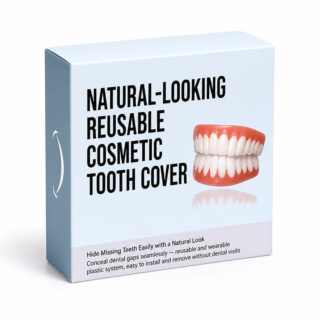 Fațetă dentară cosmetică reutilizabilă, cu aspect natural | livraina