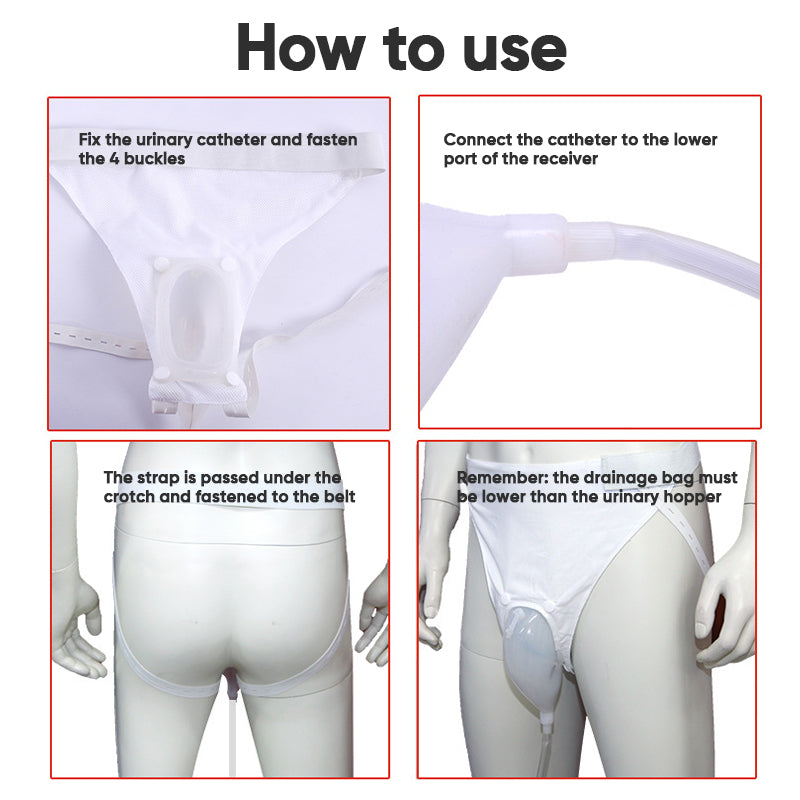 Sistema de urinol masculino leve — Design portátil discreto, ajuste seguro à cintura