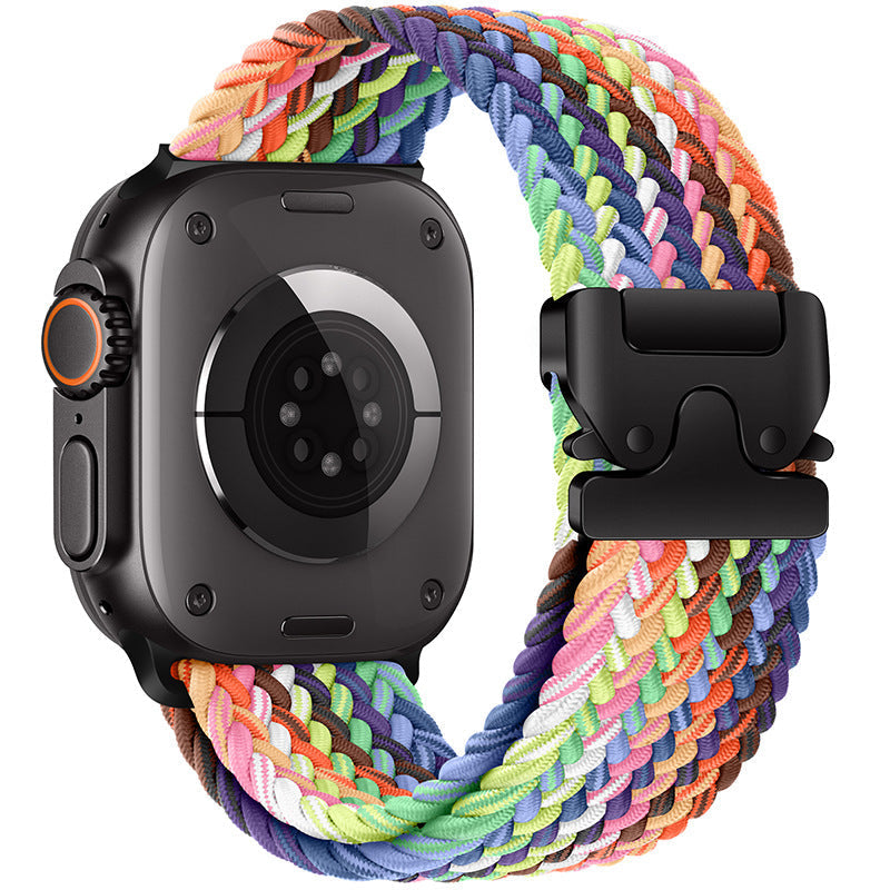尼龙编织智能手表表带 - 可调节降落伞扣