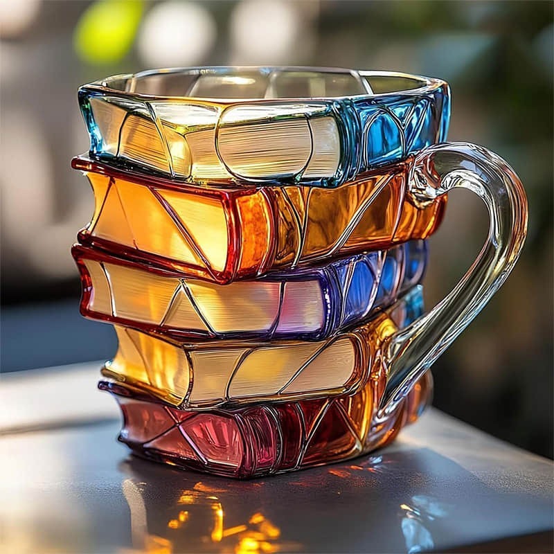 Håndmalet 3D-bogkrus — KaffeKop inspireret af en roman