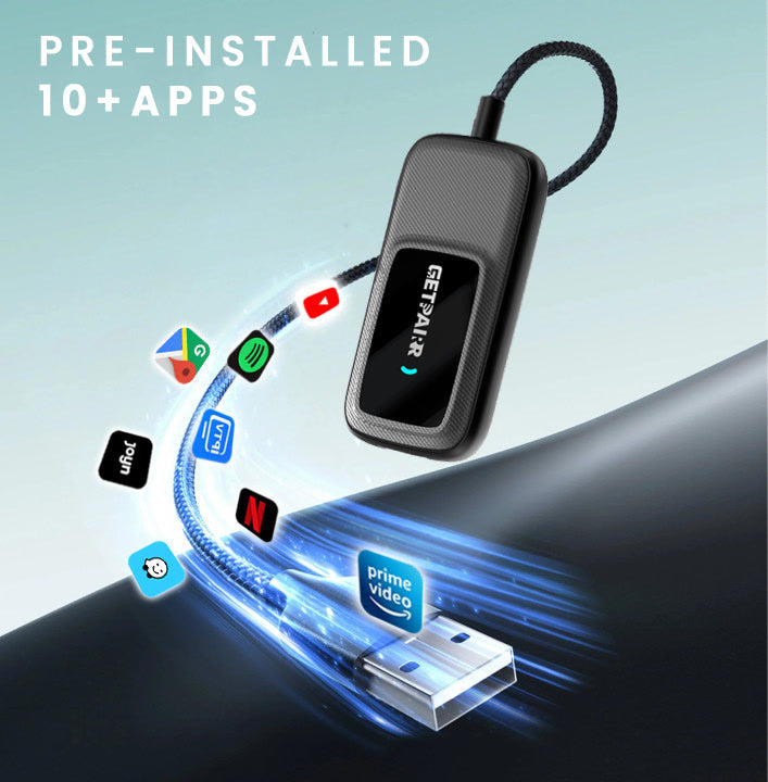 NovaLink vezeték nélküli CarPlay- és Android Auto-adapter — Beépített alkalmazásközpont