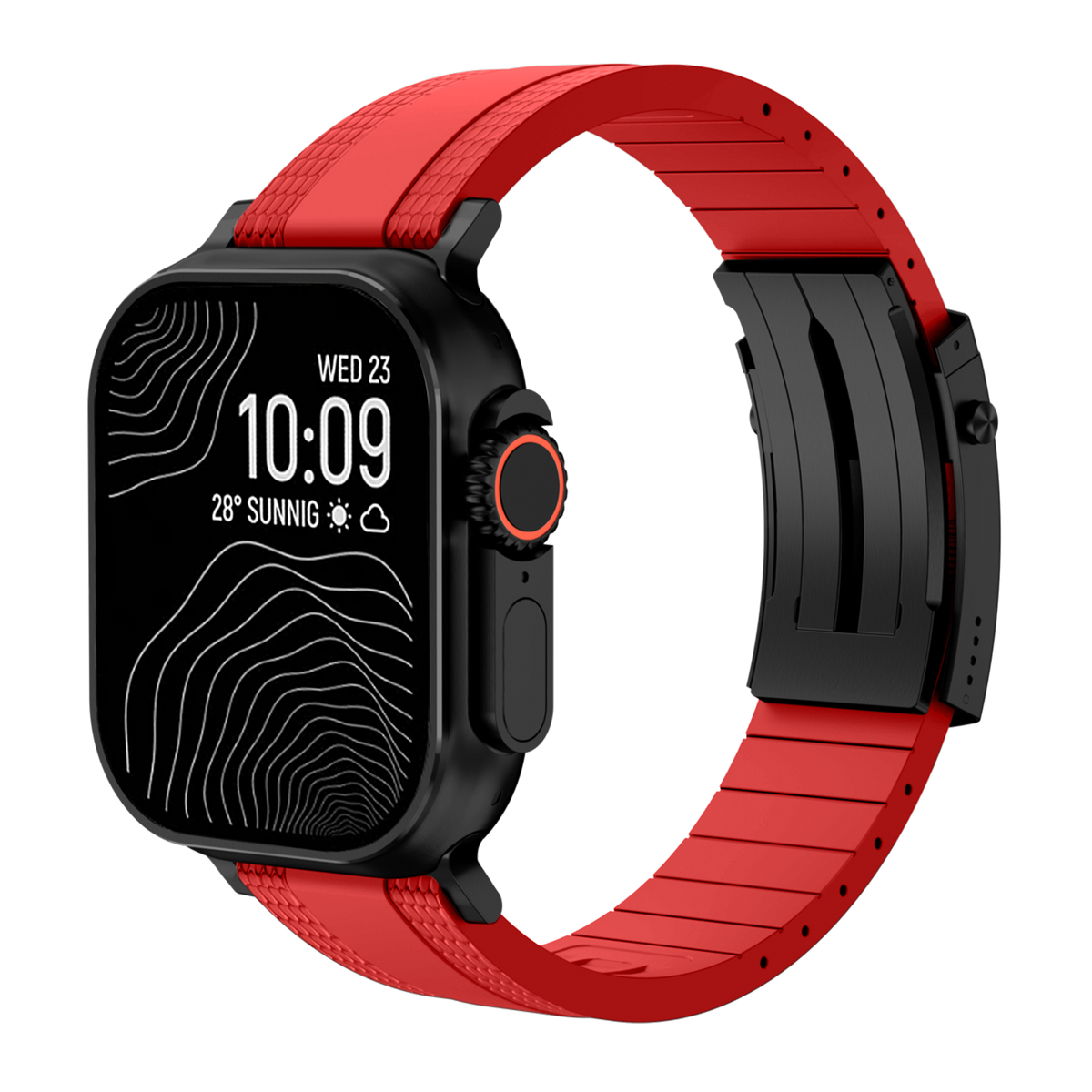 Cinturino Apple Watch Ocean Luxe — Chiusura pieghevole, tonalità marine