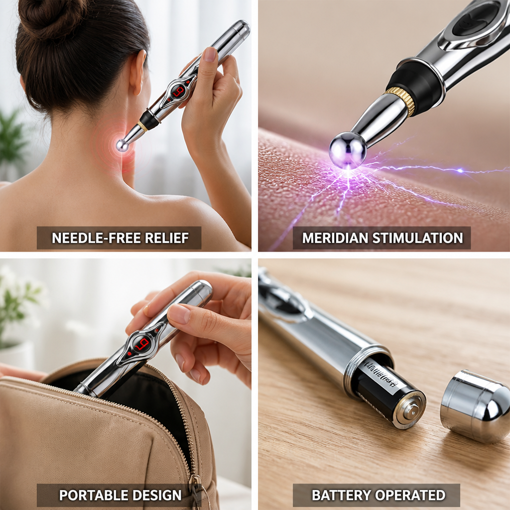 Needle-Free Electronic Acupuncture Pen (Interchangeable Heads) | livraina