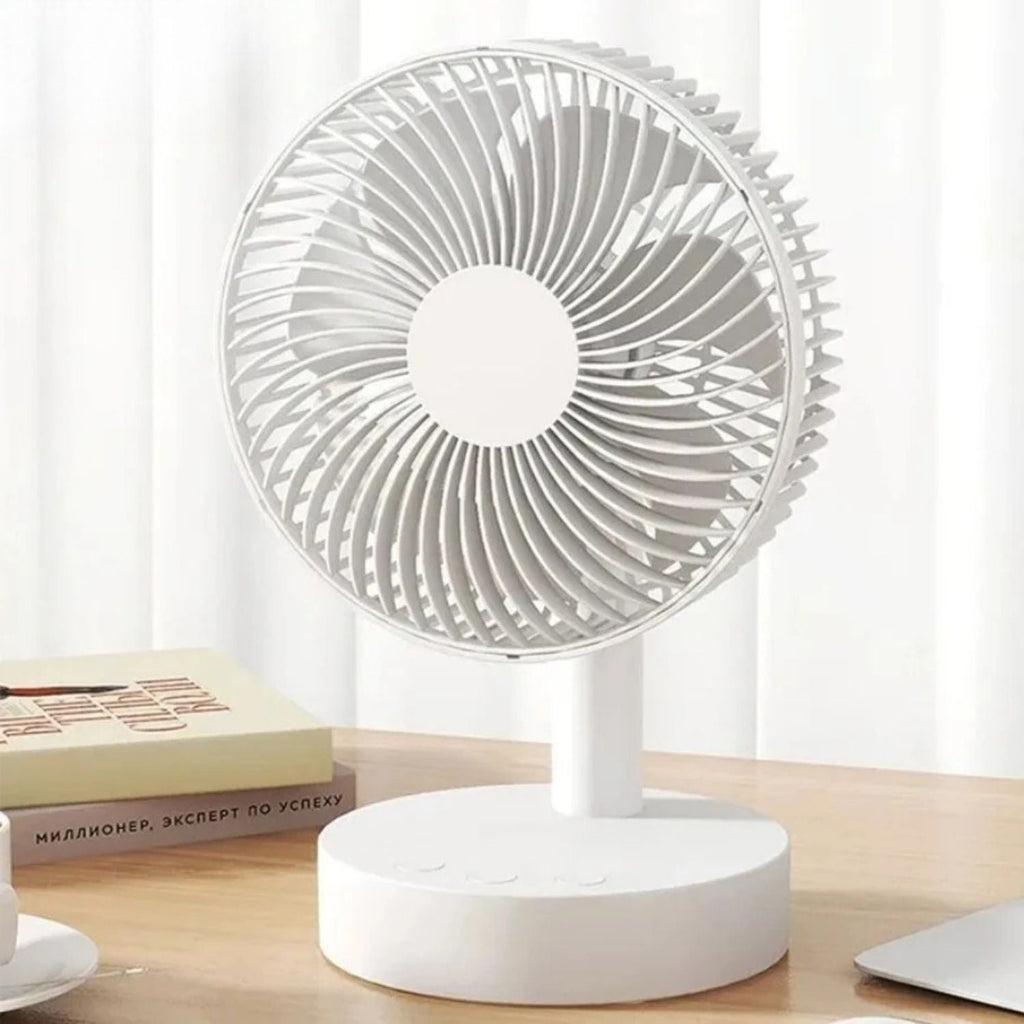 AeroNest fehér asztali ventilátor — 4 sebességfokozatú, csendes légáramlás, levehető burkolat