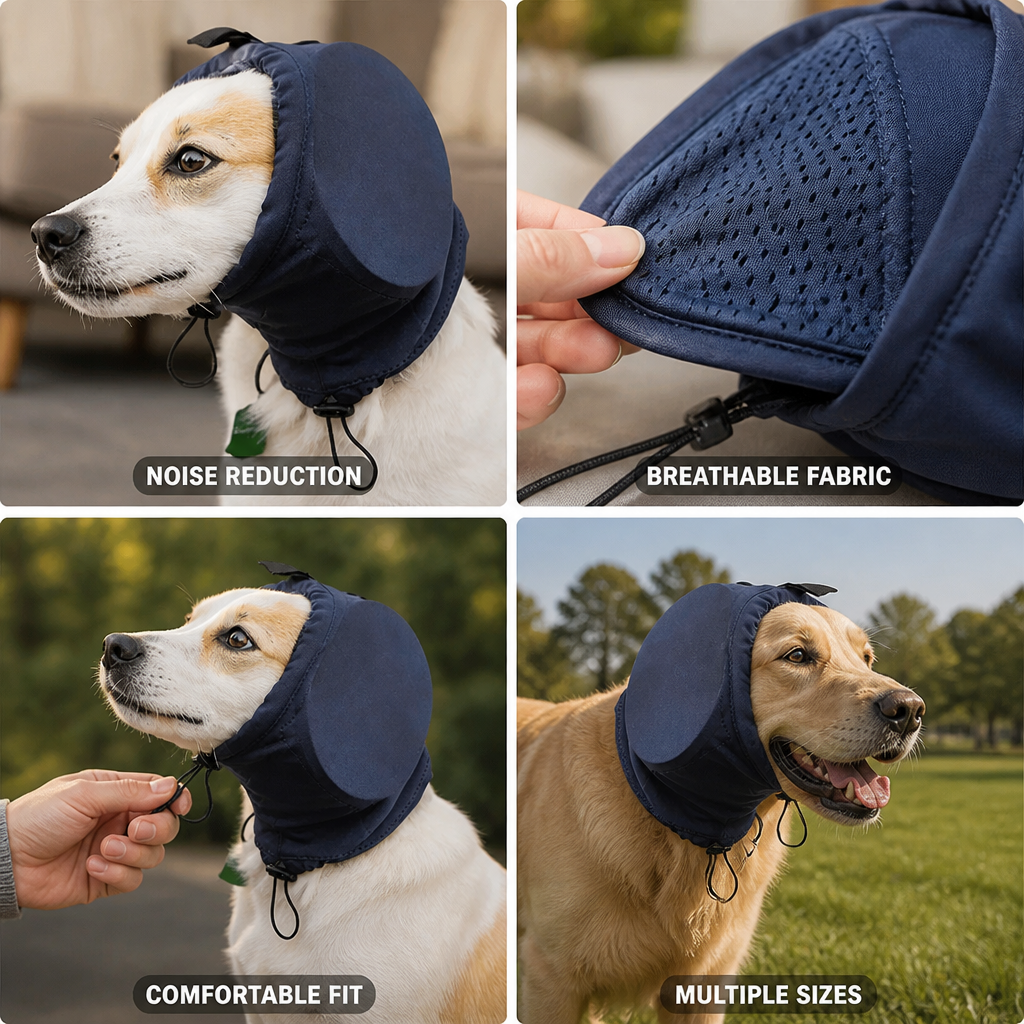 Noise-Reducing Breathable Polyester Dog Ear Protector | livraina