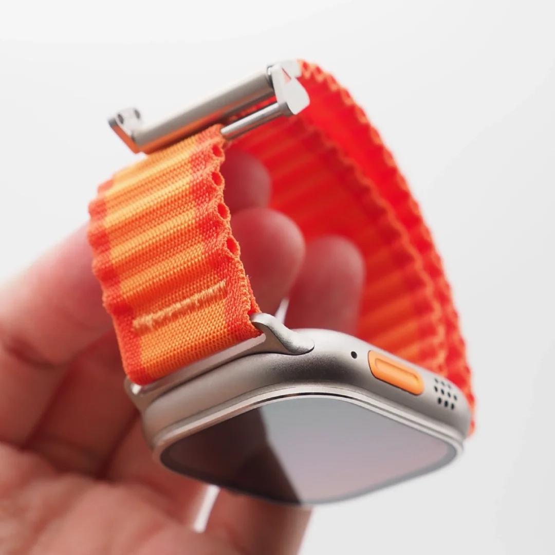OFF-ROAD gewebtes Apple-Watch-Armband mit doppelter Lage, elastische Schnalle
