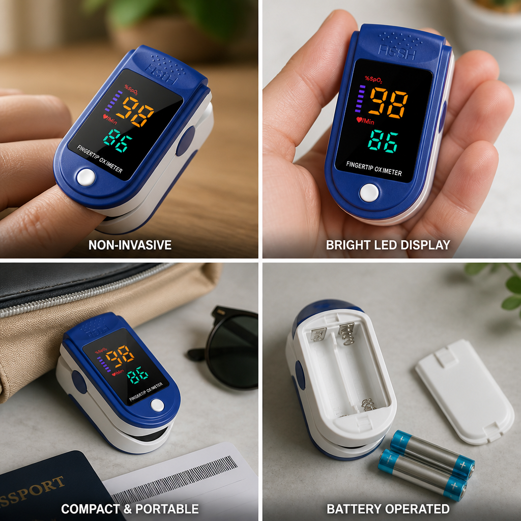 Non-Invasive LED Finger Pulse Oximeter | livraina