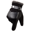 Men's Touch Screen Winter Gloves — Warmth, Genuine Leather Strap