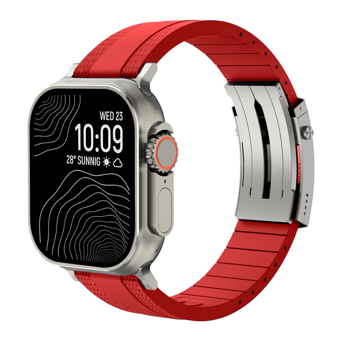 Cinturino Apple Watch Ocean Luxe — Chiusura pieghevole, tonalità marine