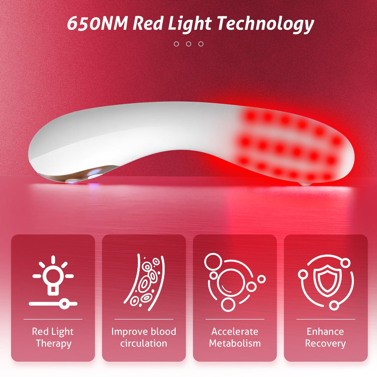 Dispositivo femenino de terapia íntima con luz roja — Función de calentamiento