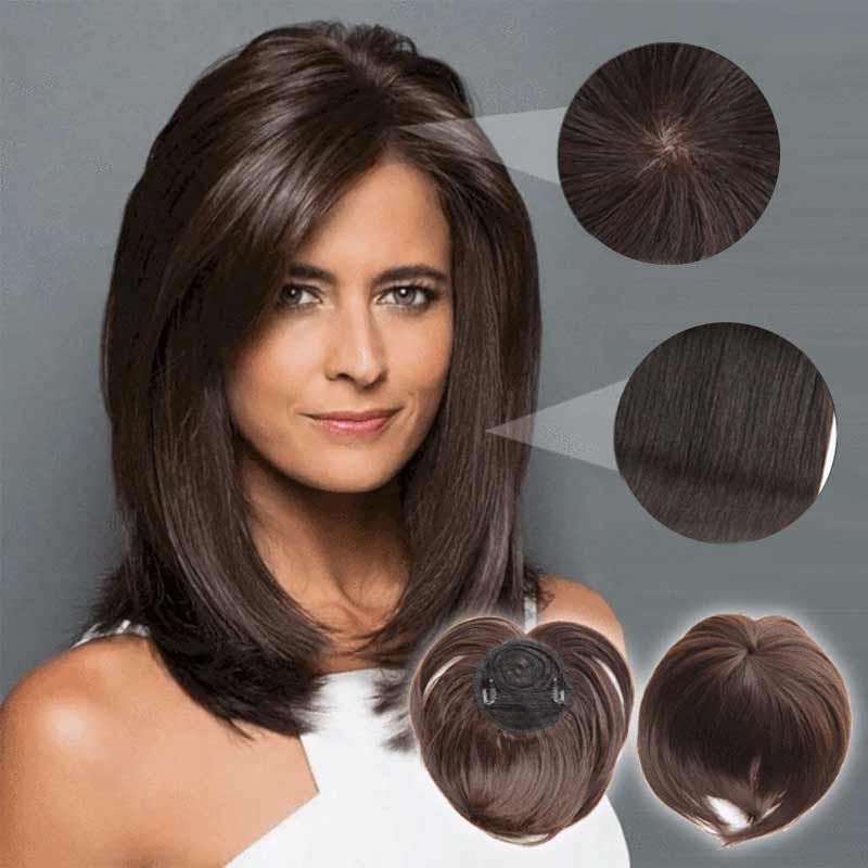 Postiço de cabelo com encaixe para volume natural | livraina
