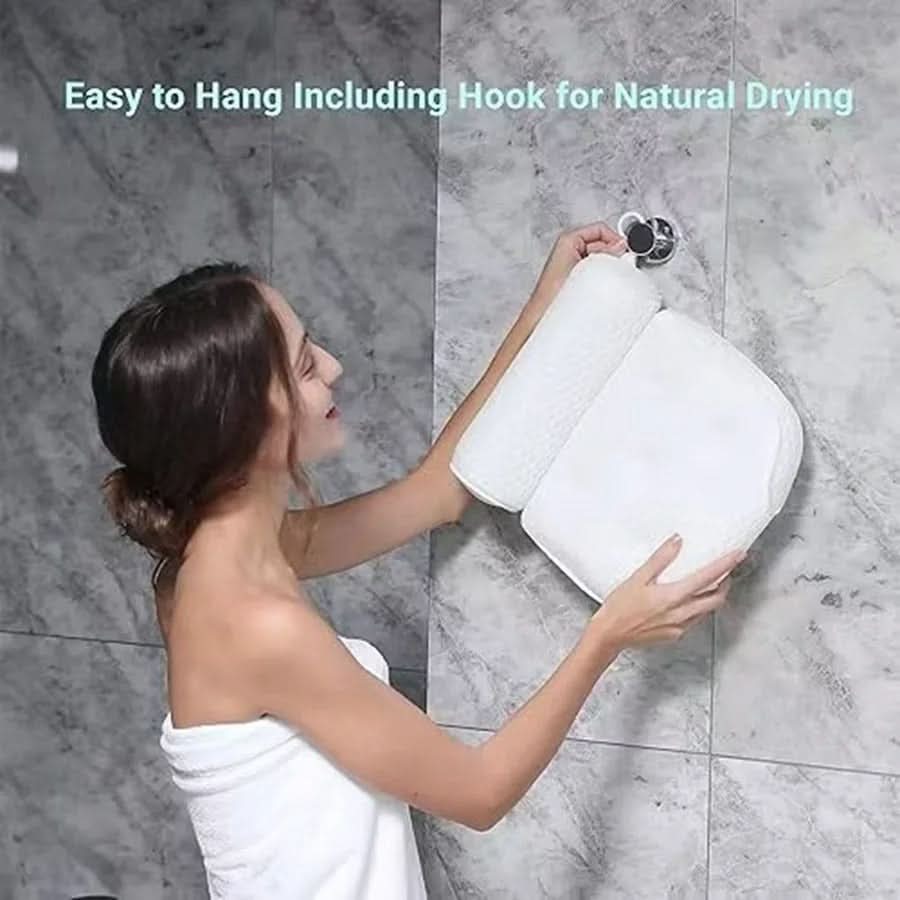 Almofada de banho ergonómica ZenNest ErgoRelax — apoio ergonómico para o pescoço e as costas