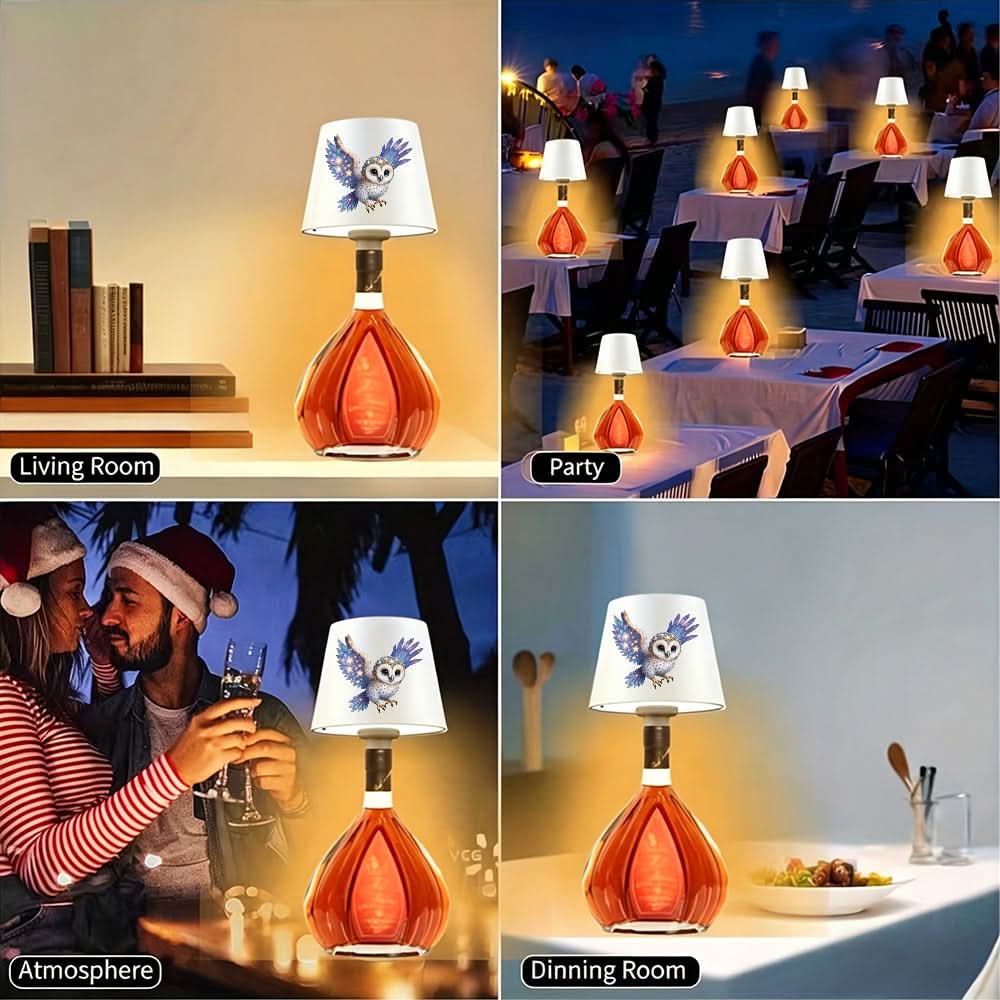 Lampă de masă LED multifuncțională cu design de bufniță – stil sticlă | livraina