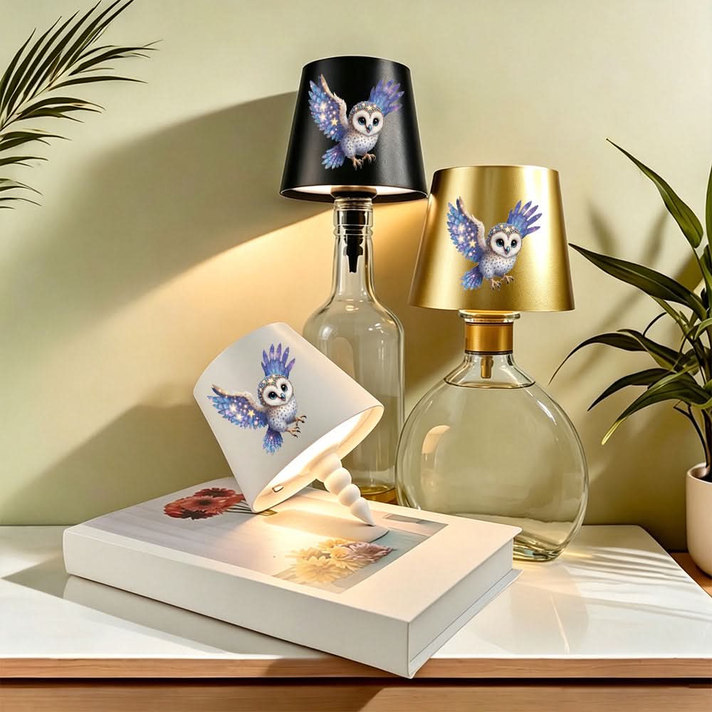 Lampă de masă LED multifuncțională cu design de bufniță – stil sticlă | livraina