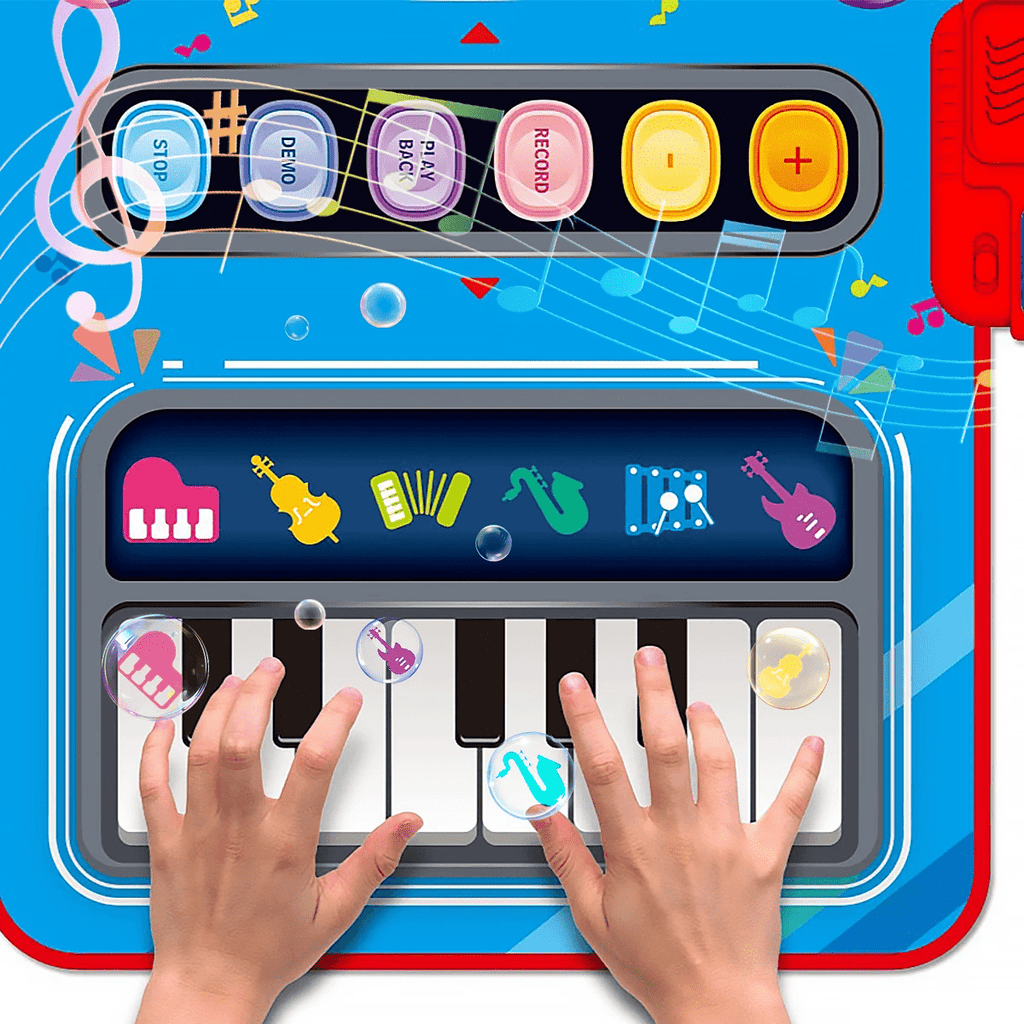SonataPlay Interactive Music Mat — Five Instruments, Non-Slip Portable Mat