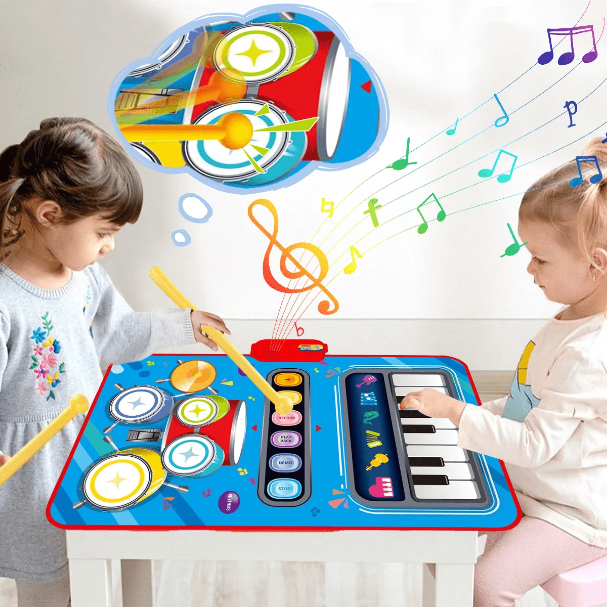 Musical Adventure Mat for Kids Featuring 5 Instruments | livraina