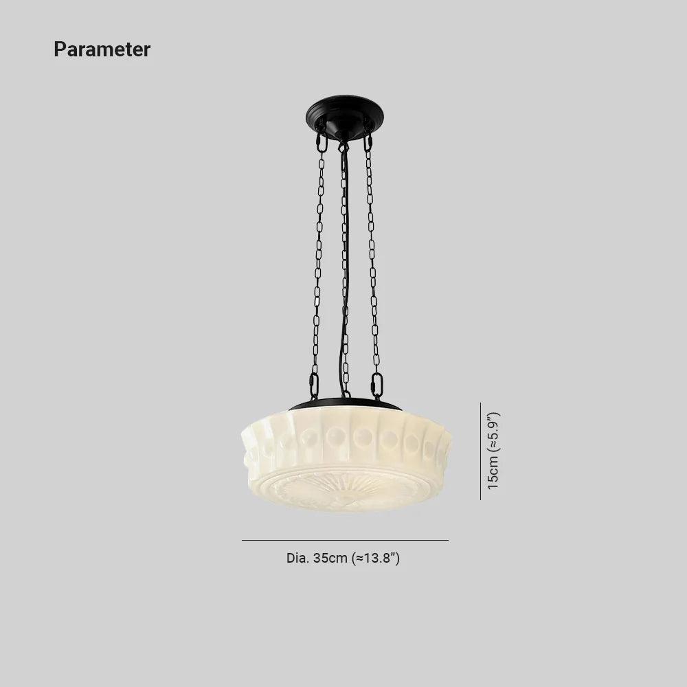 Franse retro glazen hanglamp voor de slaapkamer | livraina