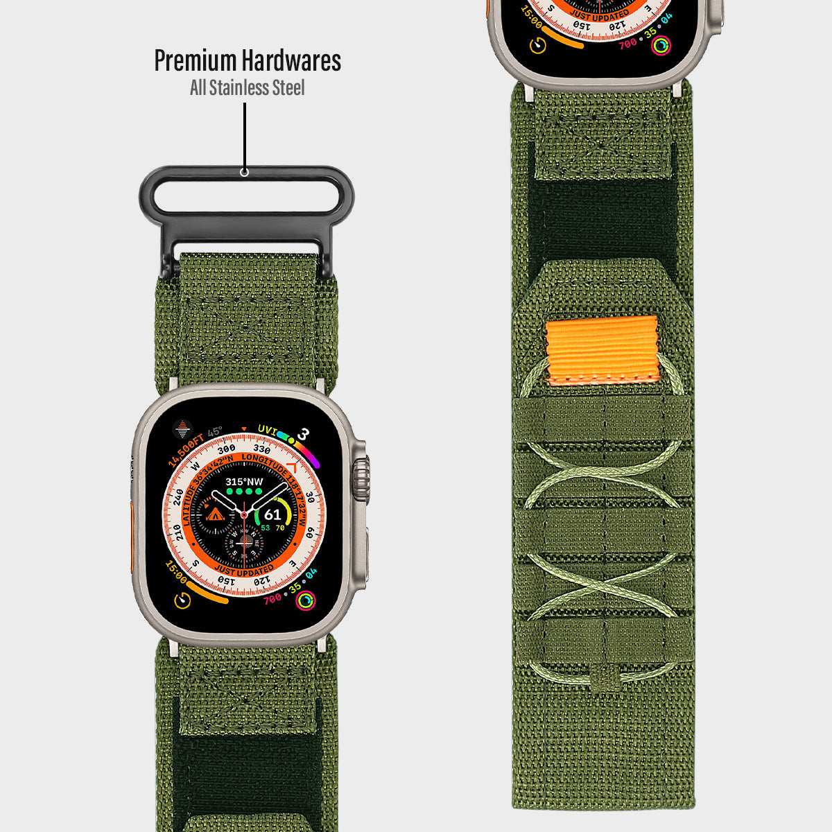 Taktyczny nylonowy pasek do Apple Watch — oddychający, odporny na zużycie