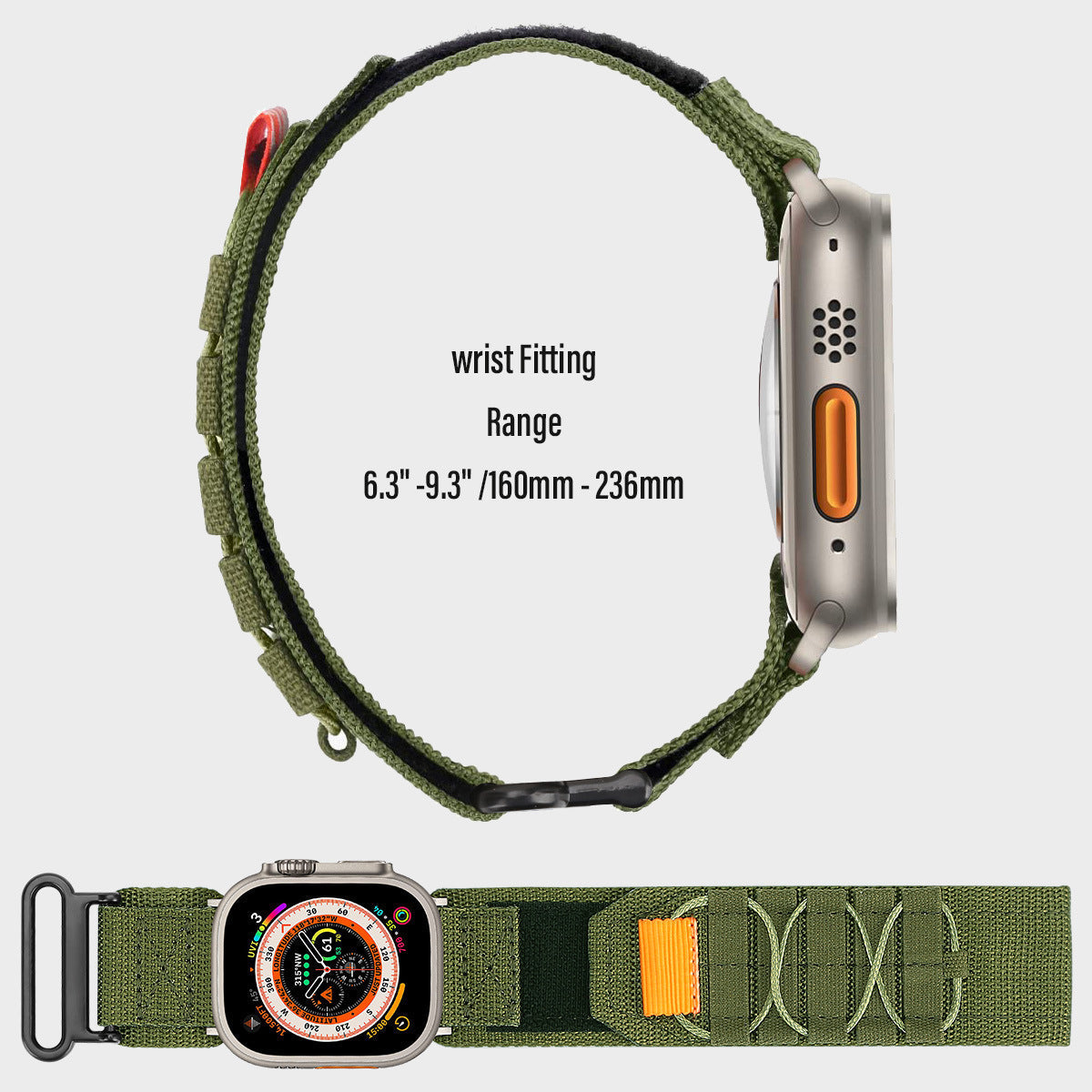 Taktyczny nylonowy pasek do Apple Watch — oddychający, odporny na zużycie
