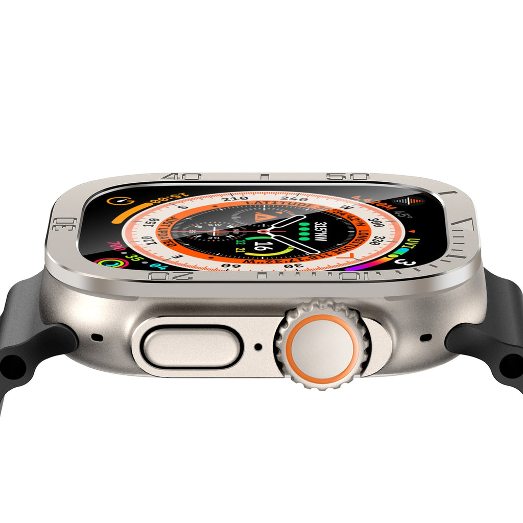 Skärmskydd i härdat glas för Apple Watch Ultra 49 mm, metallram