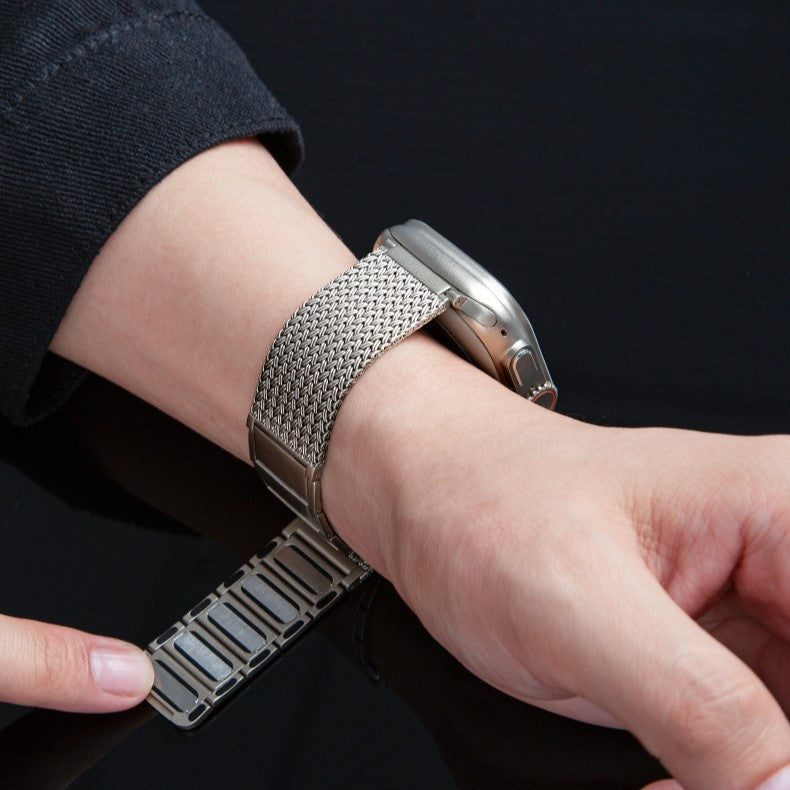 Cinturino magnetico intrecciato di ricambio per accessorio smartwatch Aurora