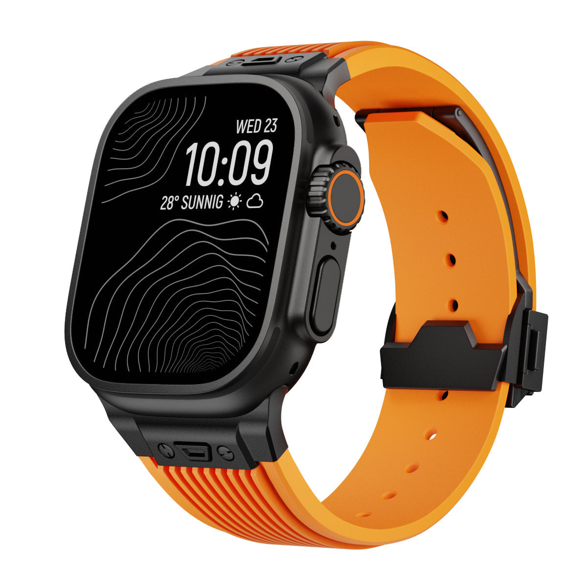 AeroLine silikonrem til Apple Watch — ergonomisk bue, strømlinjeformet profil